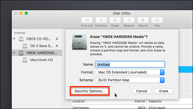 Erasing external hard drive mac os x 11
